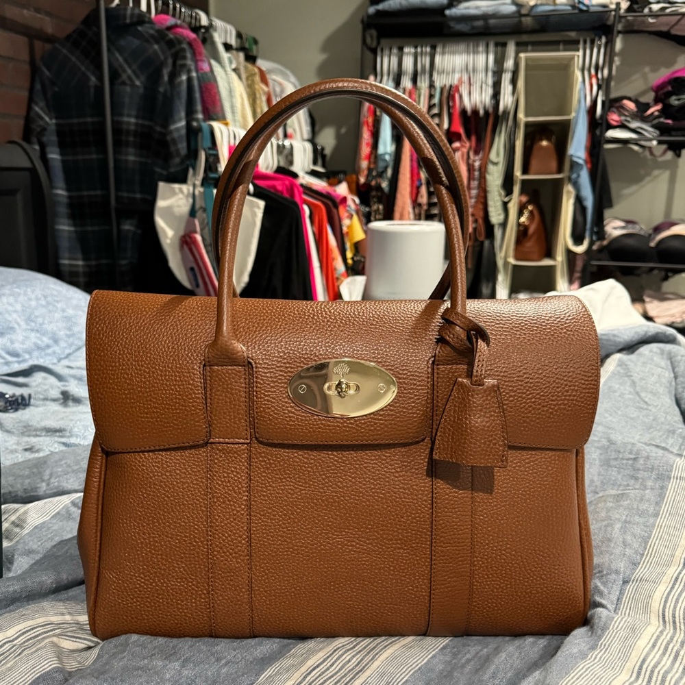 Mulberry Bayswater Oak Natural Grain Leather
